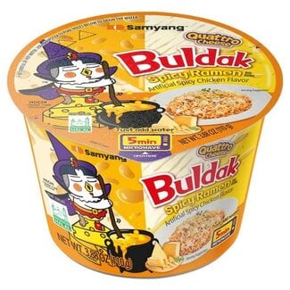 Samyang Samyang Buldak Spicy Ramen Bowl Quattro Cheese Spicy Chicken, 3.8 oz, 6 ct