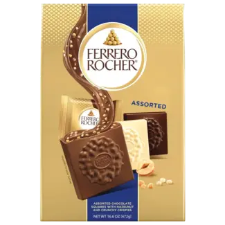 Ferrero Rocher Ferrero Rocher Chocolates Assorted Squares, 16.6 oz