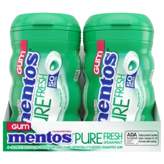 Mentos Mentos Pure Fresh Sugar Free Gum Spearmint, 4 ct