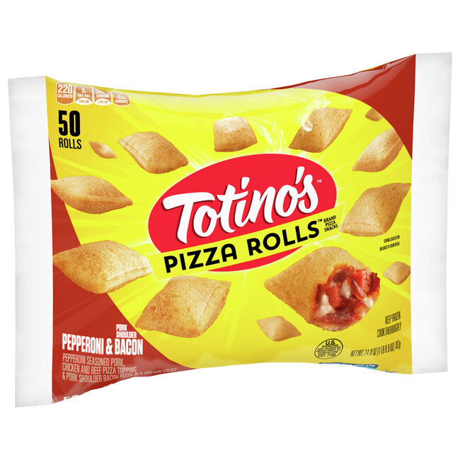 Totino's Pizza Rolls Pepperoni And Bacon Flavored Frozen Snack, 24.8 oz, 9 ct