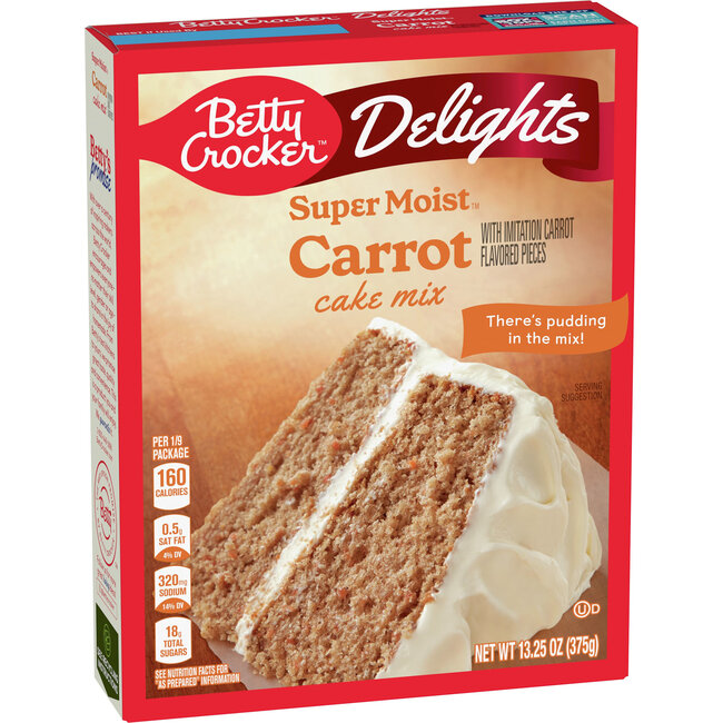 Betty Crocker Delights Super Moist Carrot Cake Mix, 13.25 oz