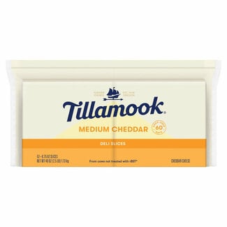 Tillamook Tillamook Medium Cheddar Cheese 52 Slices, 2.5 lb