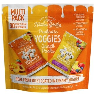 Nature's Garden Nature's Garden Probiotic Yoggies Snack Packs Variety Pack, 0.7 oz, 30 ct