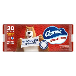 Charmin Charmin Ultra Strong Bath Tissue Jumbo Roll 2-Ply 4.5" x 4", 30 ct
