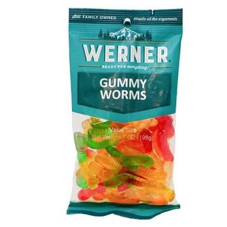 Werner Werner Gummy Worms, 7 oz, 6 ct
