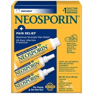 Neosporin Neosporin + Pain Relief Dual Action Topical Antibiotic Ointment, 3 ct