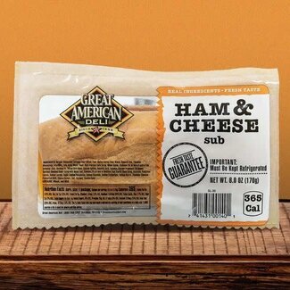 Great American Deli Great American Deli Ham & Cheese Sub, 6 oz, 12 ct