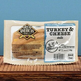 Great American Deli Great American Deli Turkey & Cheese Sub, 6 oz, 12 ct