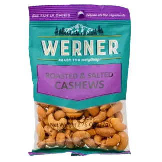 Werner Werner Cashews Salted, 2 oz, 6 ct