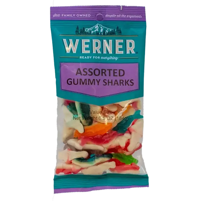 Werner Gummy Sharks, 6.5 oz, 6 ct