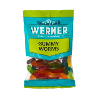 Werner Werner Gummy Worms, 3.25 oz, 12 ct