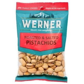 Werner Werner Pistachios Roasted Salted, 2 oz, 6 ct