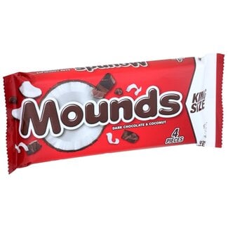 Mounds Mounds Dark Chocolate & Coconut King Size Candy Bar, 3.5 oz, 18 ct