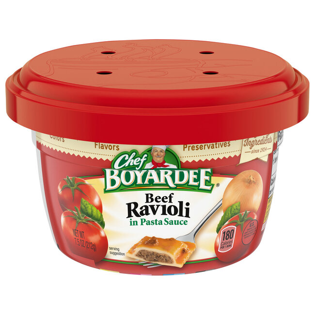 Chef Boyardee Beef Ravioli In Pasta Sauce, 7.5 oz, 12 ct