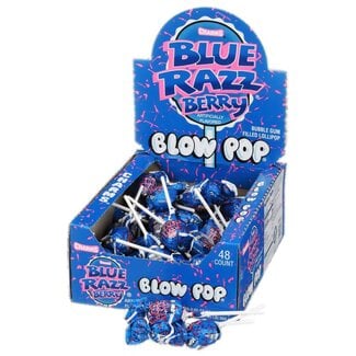 Charms Charms Blow Pop Blue Razz Berry, 0.65 oz, 48 ct