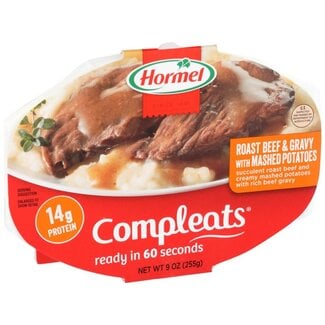 Hormel Hormel Compleats Meal Roast Beef And Gravy With Mashed Potatoes, 9 oz, 6 ct