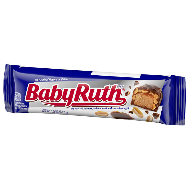 Baby Ruth Candy Bar, 1.9 oz, 24 ct