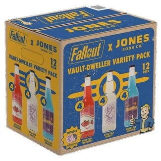 Jones Jones Soda Fallout Vault-Dweller Variety Pack, 12 oz, 12 ct