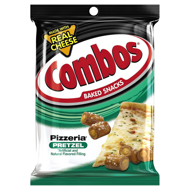 Combos Pizzaria Pretzel Baked Snacks, 6.3 oz, 12 ct