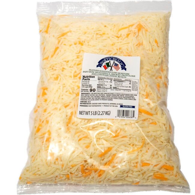 North Beach 3 Cheese Blend Shredded, 5 lb