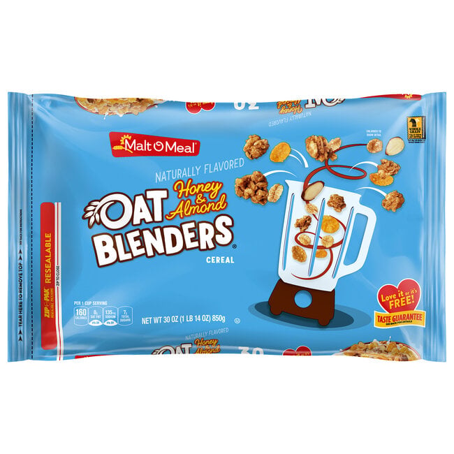 Malt-O-Meal Honey & Almond Oat Blenders Cereal, 30 oz, 8 ct