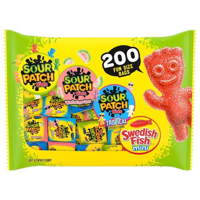 Sour Patch Kids and Swedish Fish Variety Pack, 200 ct