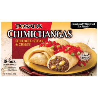 Posada Posada Chimichangas Steak & Cheese, 5 oz, 18 ct
