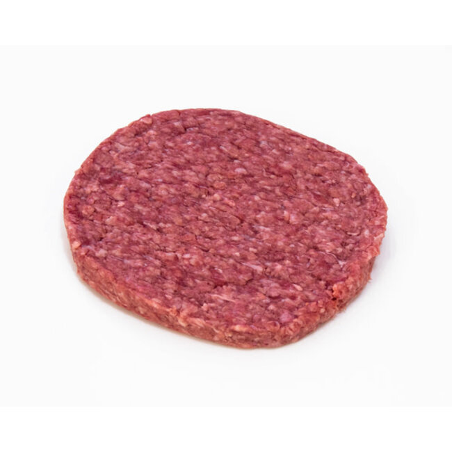 Fire River Farms Classic Beef Patty 80/20 Round IQF, 3.2 oz, 50 ct