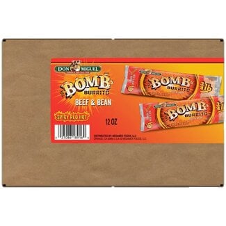 Don Miguel Don Miguel The Bomb Burrito Spicy Beef and Bean, 12 oz, 12 ct
