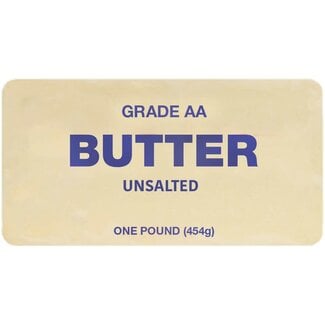 Butter Unsalted Grade AA, 1 lb, 30 ct