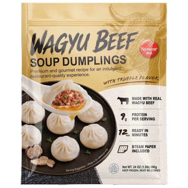 Synear Wagyu Beef Soup Dumplings Truffle Flavor, 24 oz