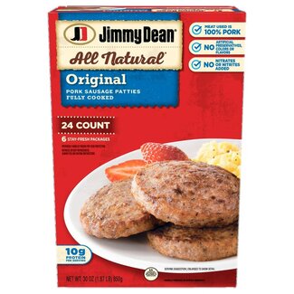 Jimmy Dean Jimmy Dean All Natural Pork Sausage Patties Original, 24 ct