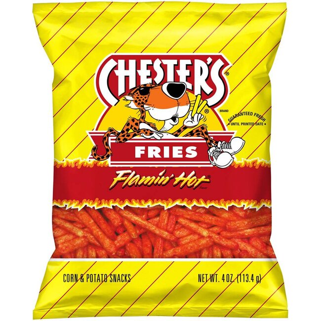 Cheetos Chesters Flamin' Hot Fries, 3.625 oz, 24 ct