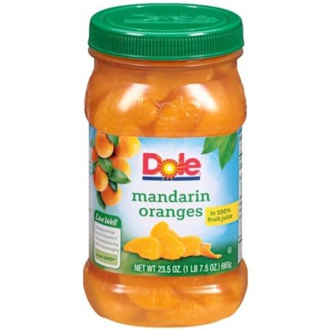 Dole Mandarin Oranges In Juice, 23.5 oz, 8 ct