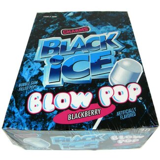 Tootsie Roll Charms Black Ice Blow Pops, 48 ct