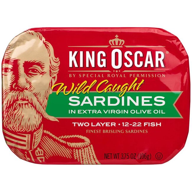 King Oscar Brisling Sardines, 3.75 oz, 12 ct