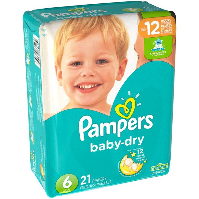 Pampers Couches Baby Dry Extra Large taille 6