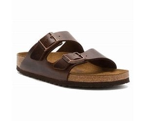 dwaas Commissie thee Birkenstock Birkenstock Arizona Soft Footbed Amalfi Leather Brown Reg  552343 - John Allen Shoes