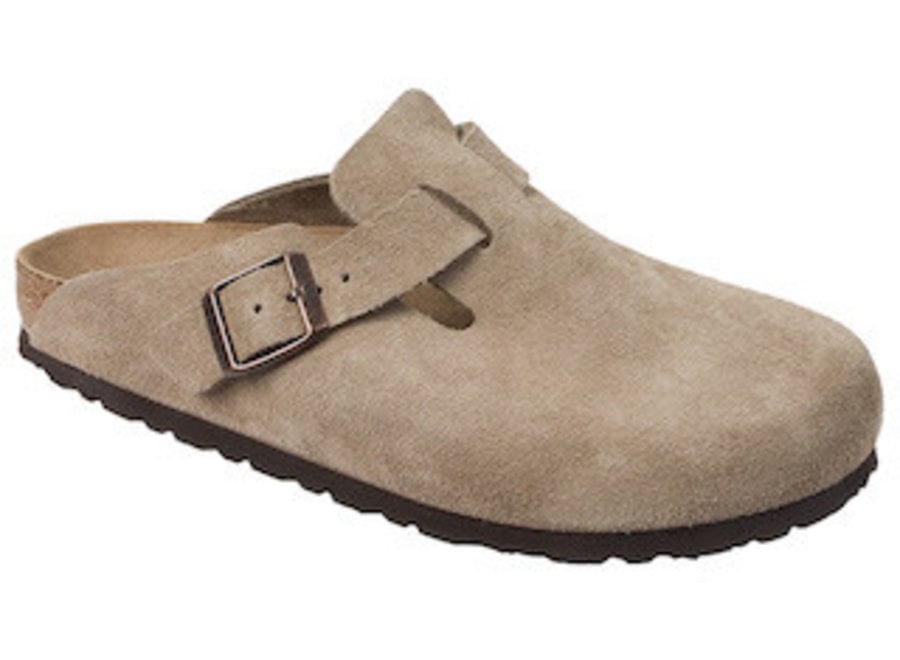 Boston Soft Footbed Suede Leather Taupe