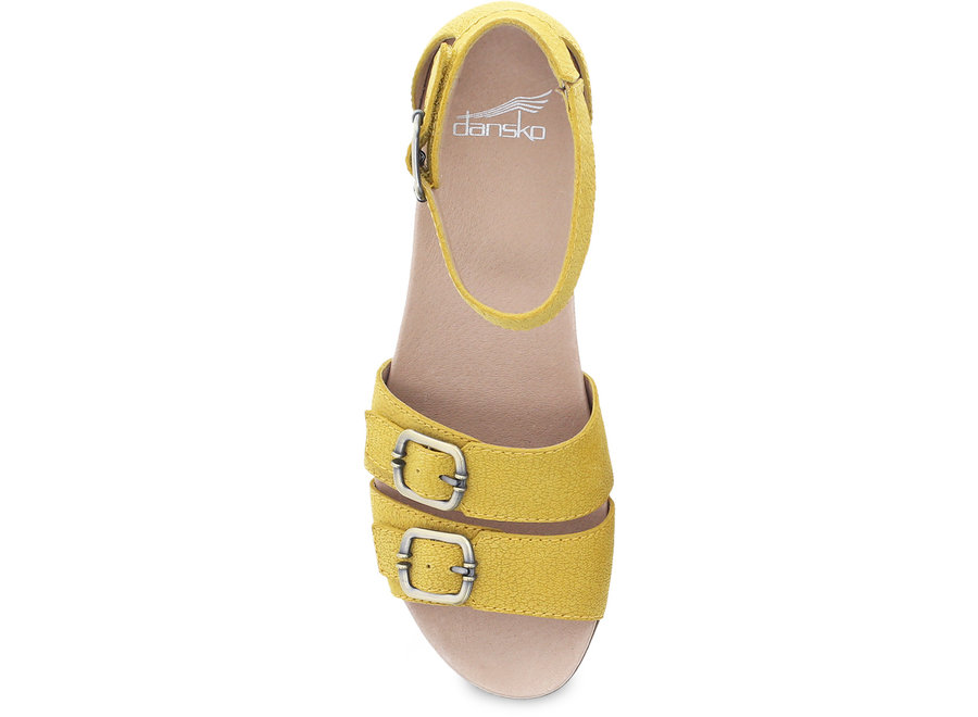 Dansko Astrid Textured Nubuck Yellow 1532 170300 John Allen Shoes