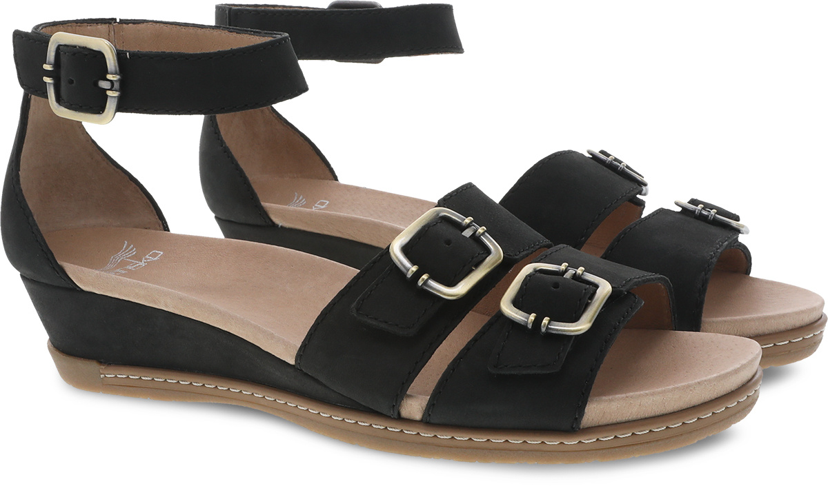 Dansko Astrid Milled Nubuck Black 1532-470300 - John Allen Shoes