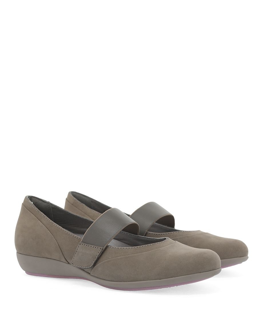 Dansko Kendra Taupe Milled Nubuck 4621-158500 - John Allen Shoes