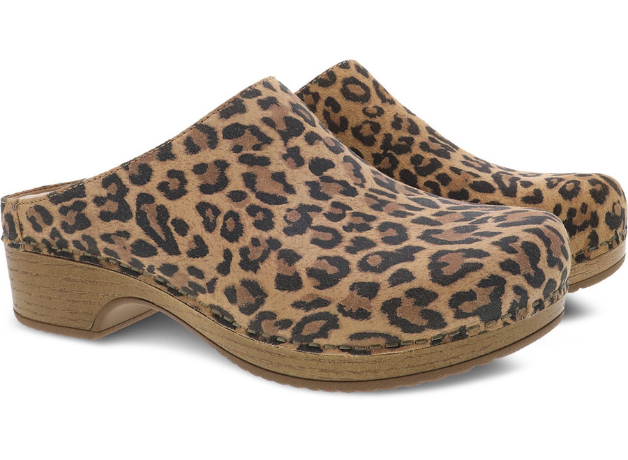 dansko leopard suede