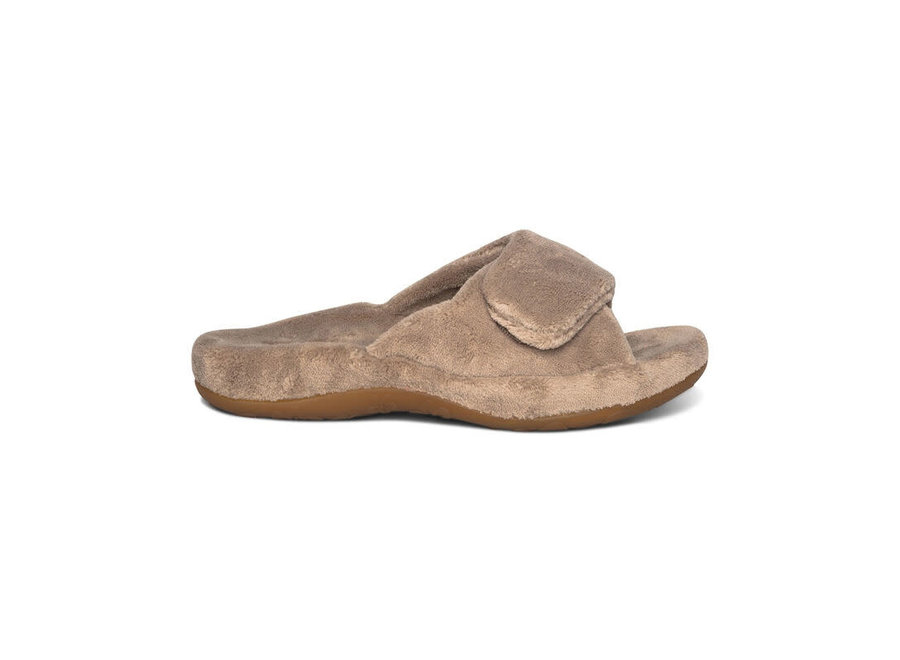 aetrex shelby open toe slipper