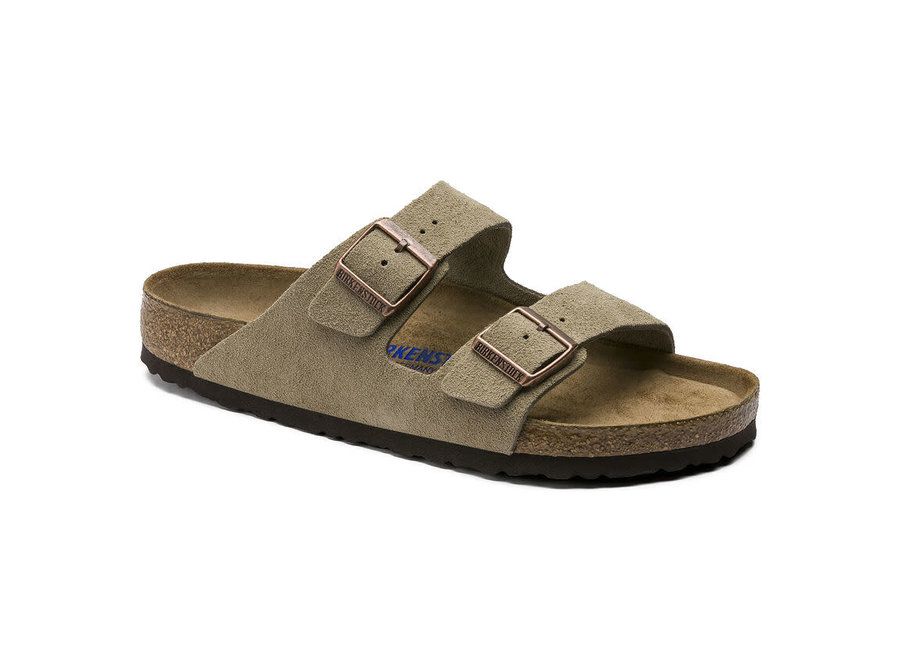 Birkenstock 951301 Men's Arizona Soft Footbed Taupe Suede Sandals