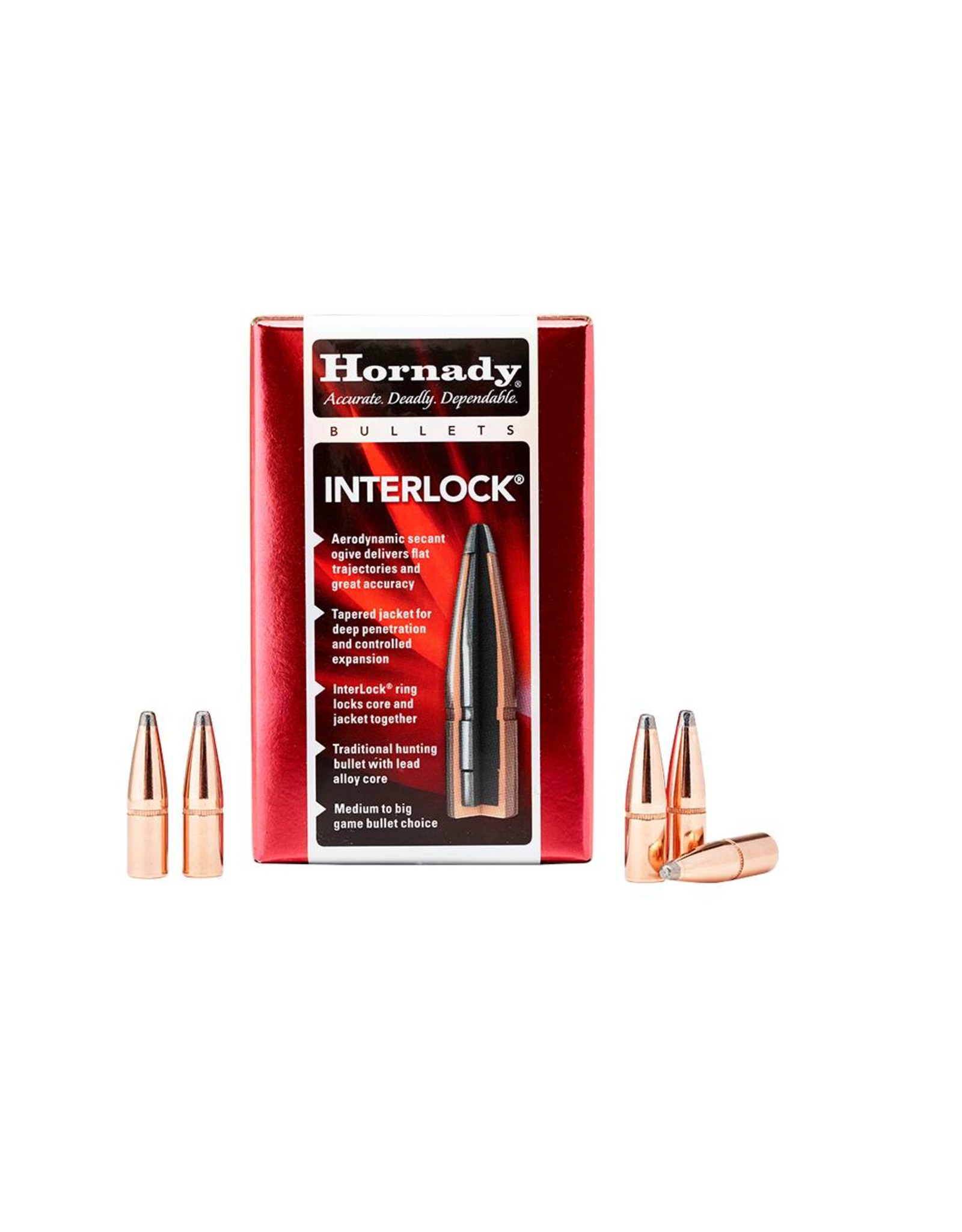Hornady Hornady .30 Cal (.308") Interlock 180 BTSP 100 Count