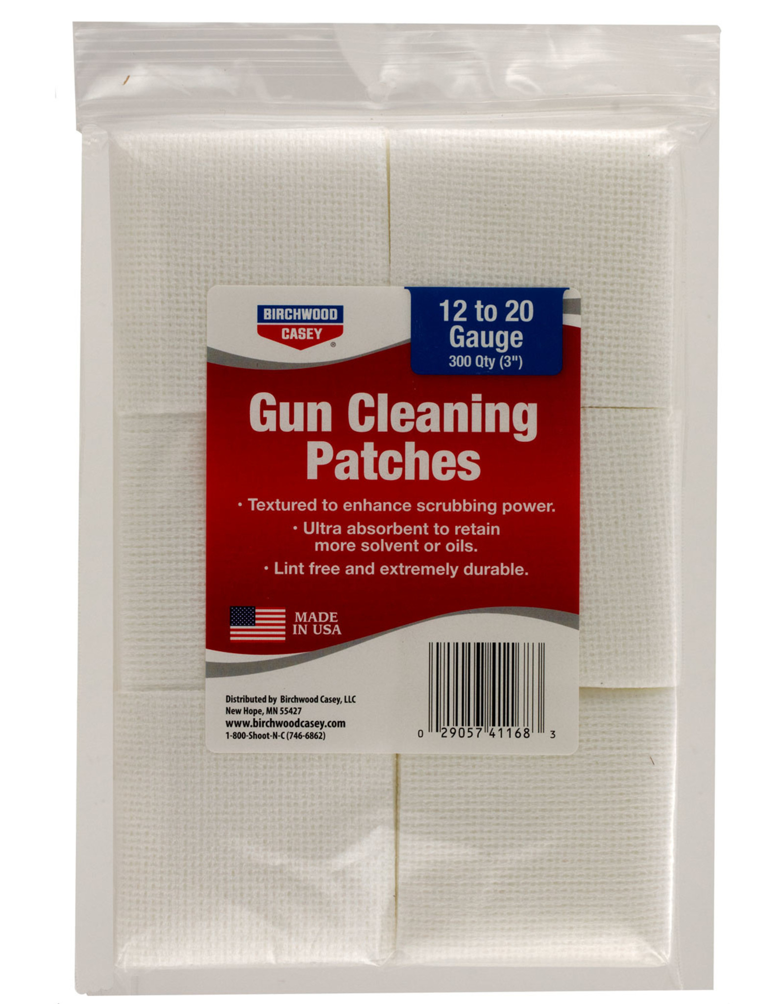 BIRCHWOOD CASEY BWC Cleaning Patches 12 ga - 20 ga