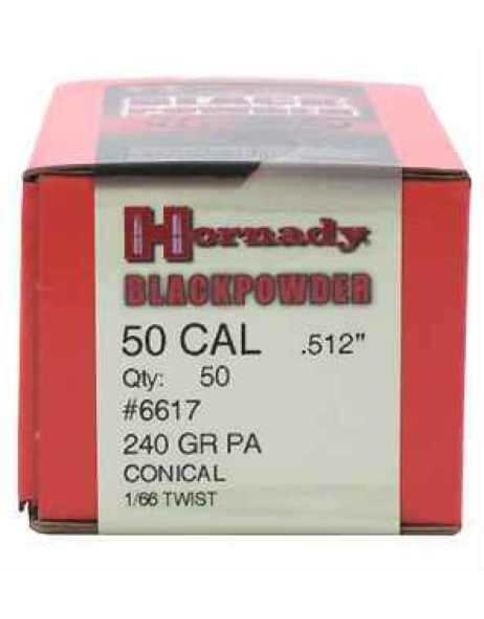 Hornady 50 Cal (.512") 240 Gr PA Conical - 50 Count