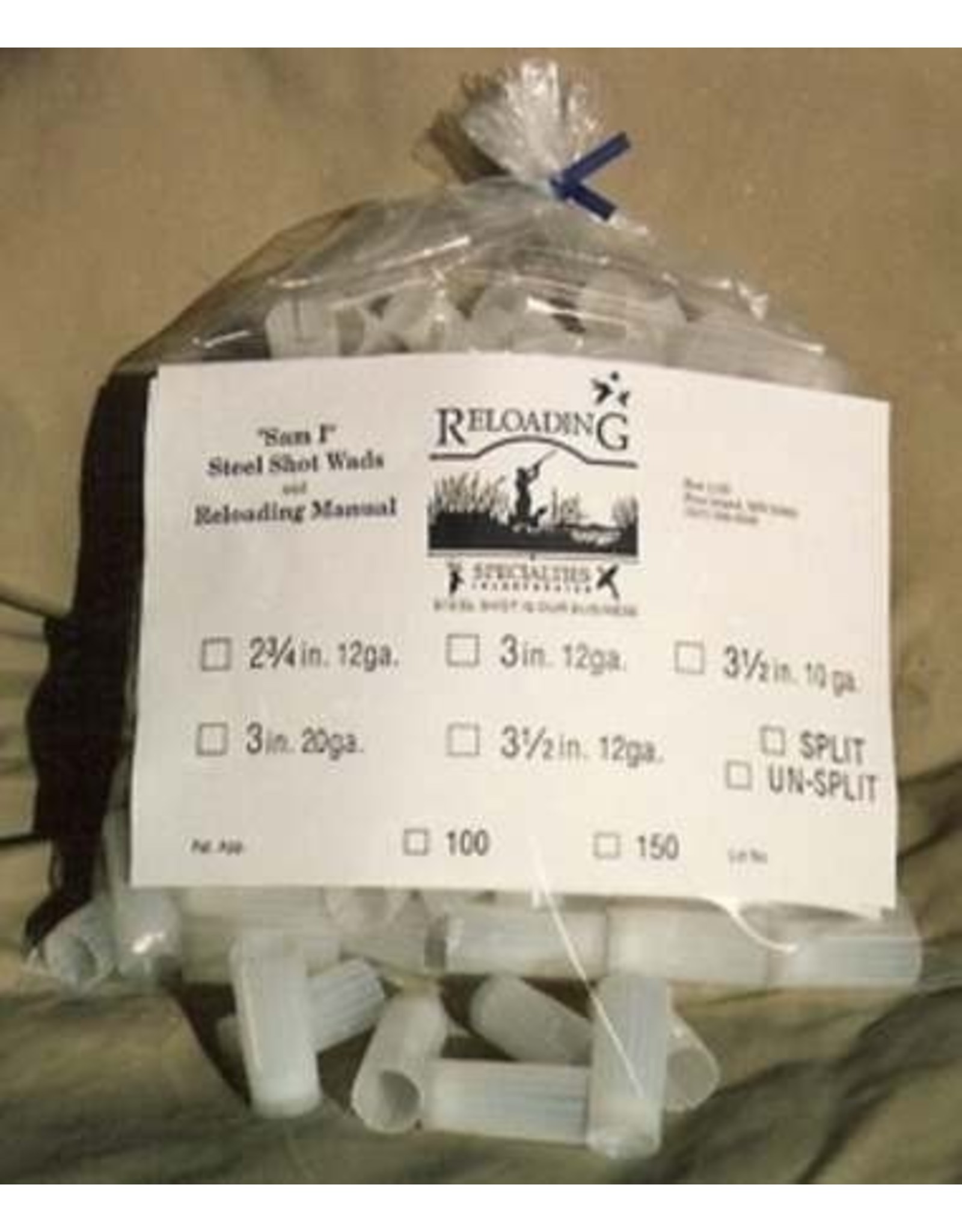 RSI Sam 1 Steel Shot Wads 12  ga 2.75" - 100 Count Bag