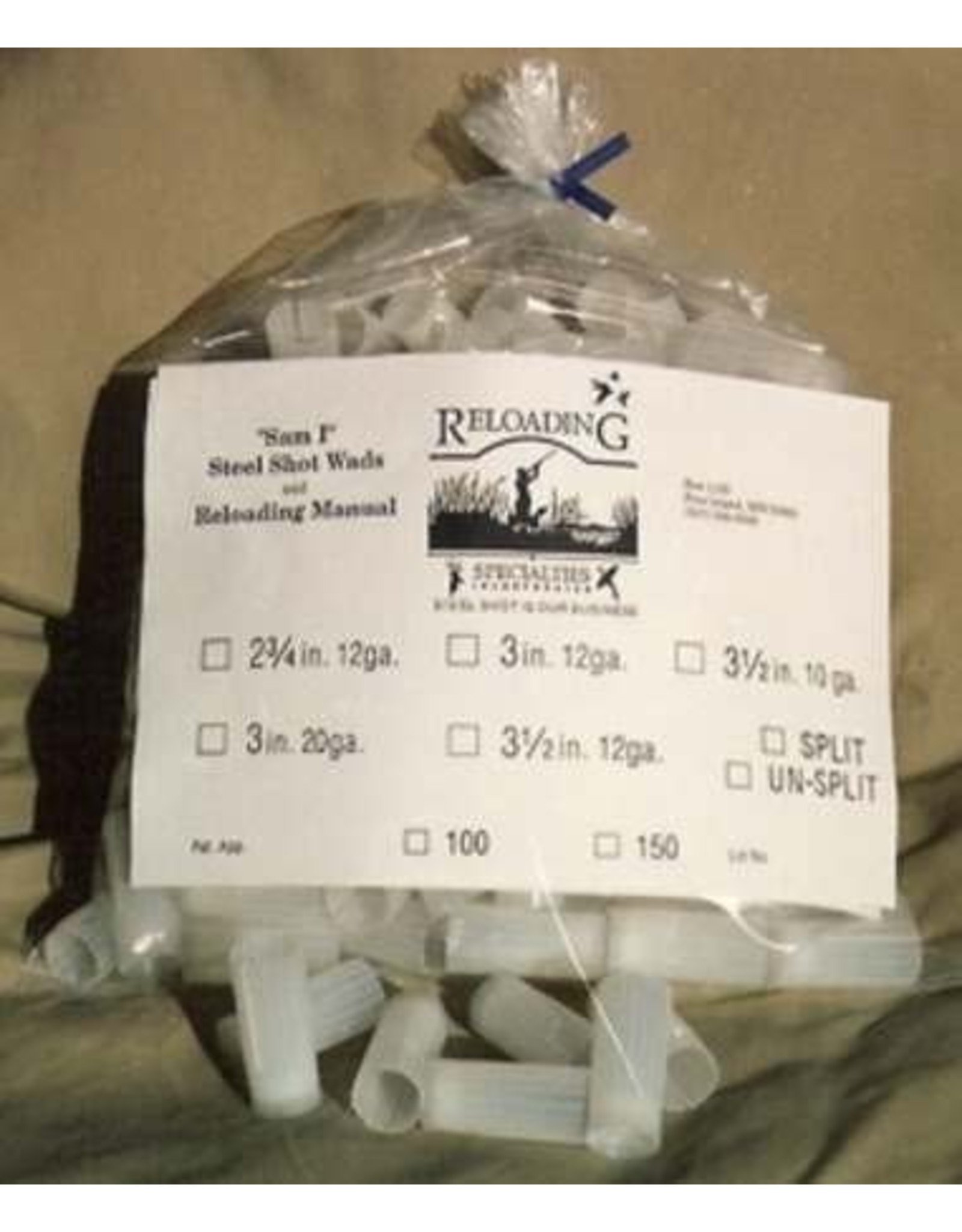 RSI Sam 1 Steel Shot Wads 12  ga 2.75" - 100 Count Bag